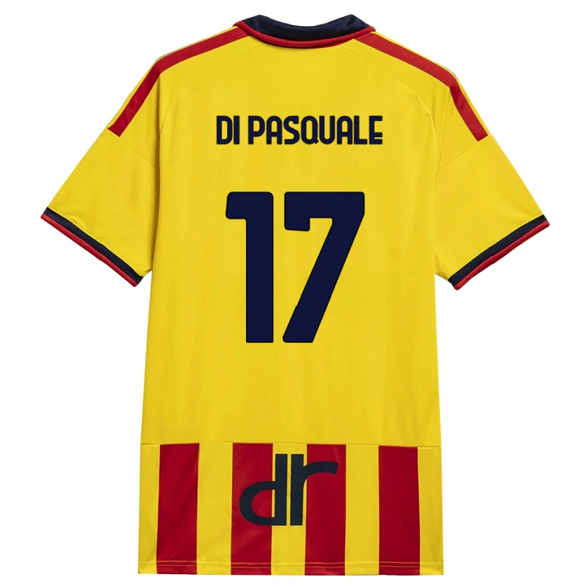 Danxen Dames Alessandro Di Pasquale #17 Geel Rood Thuisshirt Thuistenue 2026/27 T-Shirt
