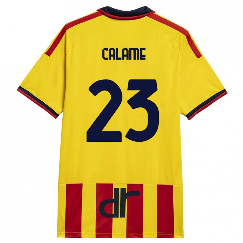 Danxen Dames Marouane Calame #23 Geel Rood Thuisshirt Thuistenue 2026/27 T-Shirt