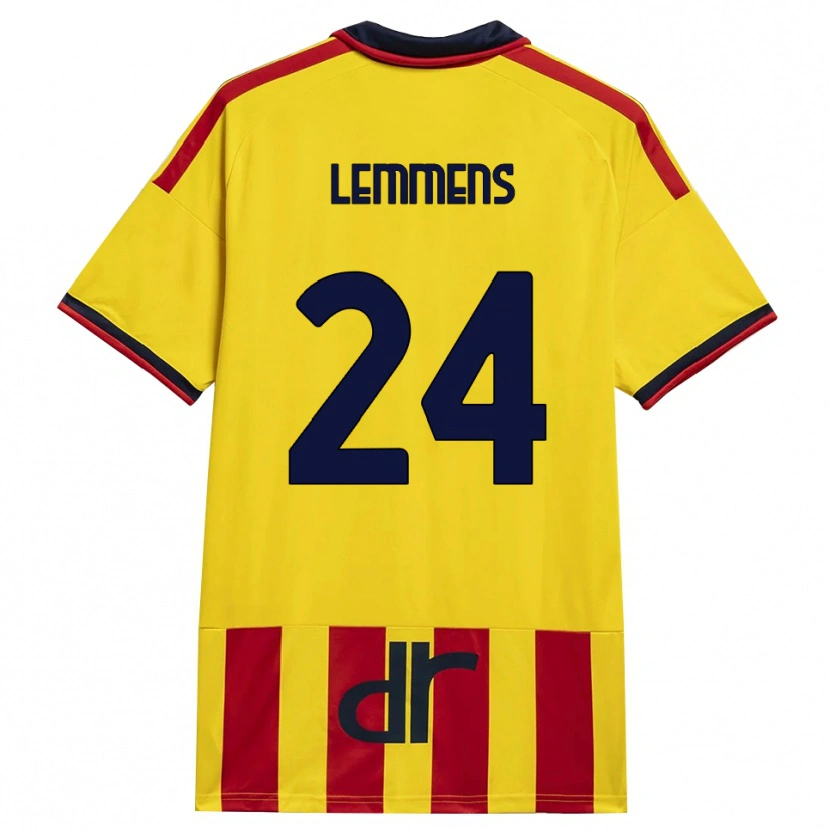 Danxen Dames Mats Lemmens #24 Geel Rood Thuisshirt Thuistenue 2026/27 T-Shirt