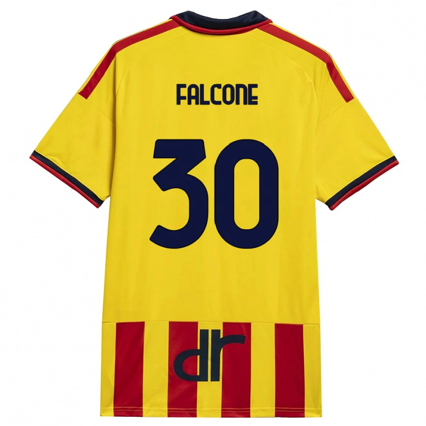 Danxen Dames Wladimiro Falcone #30 Geel Rood Thuisshirt Thuistenue 2026/27 T-Shirt