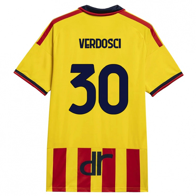 Danxen Dames Simone Verdosci #30 Geel Rood Thuisshirt Thuistenue 2026/27 T-Shirt