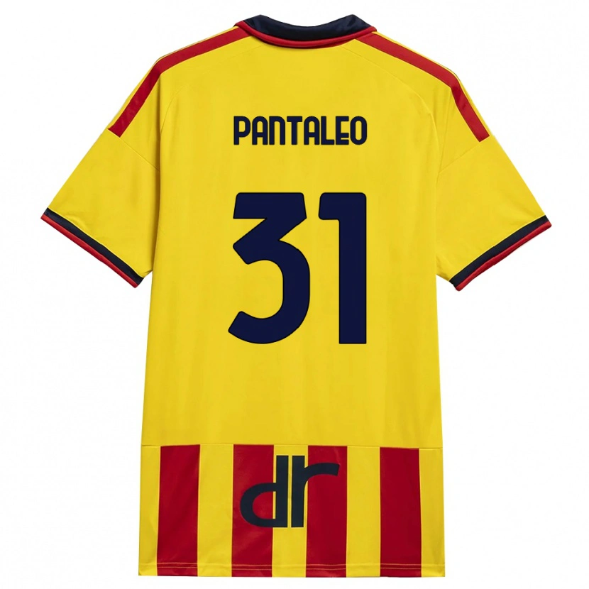 Danxen Dames Dario Pantaleo #31 Geel Rood Thuisshirt Thuistenue 2026/27 T-Shirt