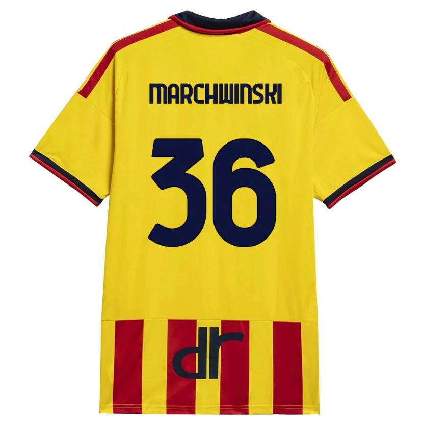 Danxen Dames Filip Marchwinski #36 Geel Rood Thuisshirt Thuistenue 2026/27 T-Shirt