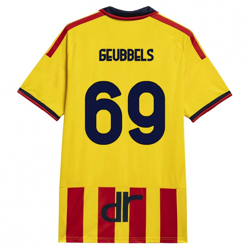 Danxen Dames Willem Geubbels #69 Geel Rood Thuisshirt Thuistenue 2026/27 T-Shirt