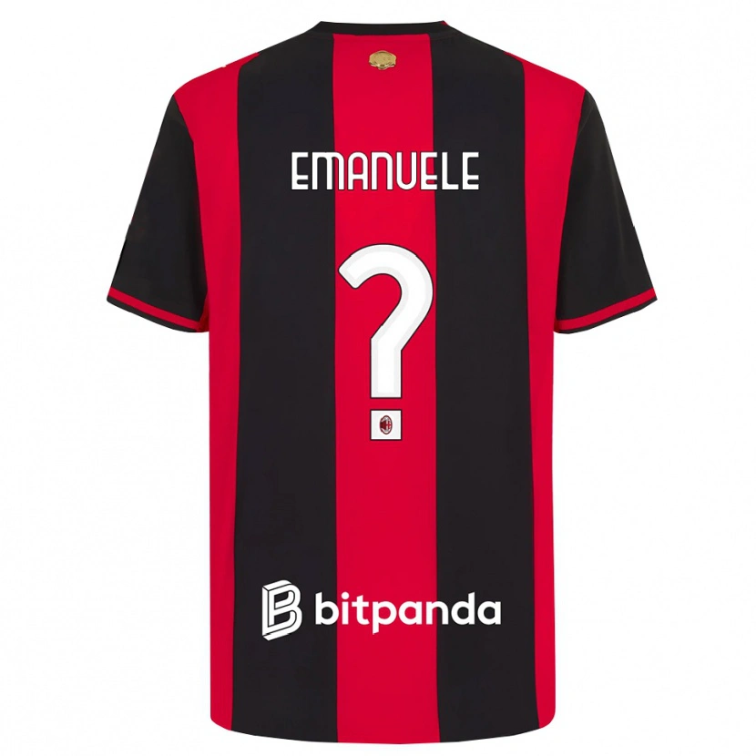 Danxen Dames Emanuele Benedetti #0 Rood Zwart Wit Thuisshirt Thuistenue 2026/27 T-Shirt