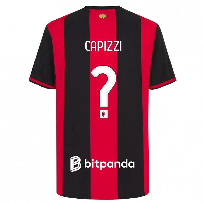 Danxen Dames Edoardo Capizzi #0 Rood Zwart Wit Thuisshirt Thuistenue 2026/27 T-Shirt