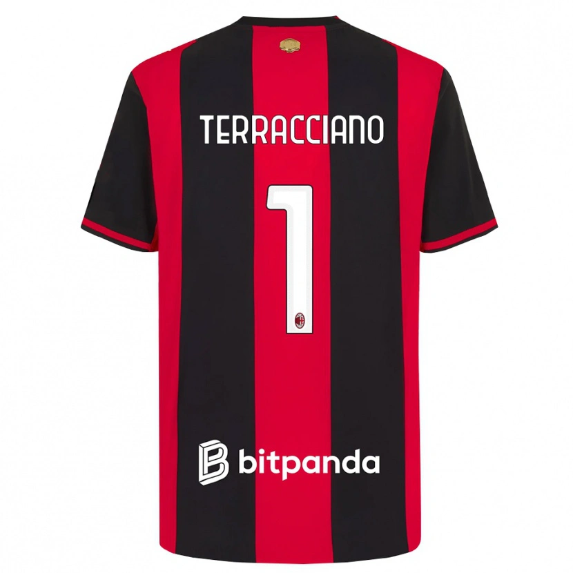 Danxen Dames Pietro Terracciano #1 Rood Zwart Wit Thuisshirt Thuistenue 2026/27 T-Shirt