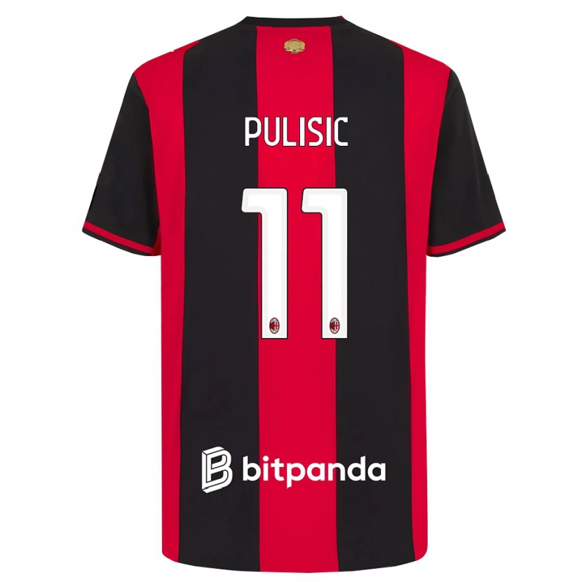 Danxen Dames Christian Pulisic #11 Rood Zwart Wit Thuisshirt Thuistenue 2026/27 T-Shirt