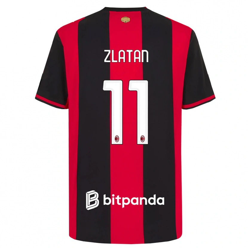 Danxen Dames Zlatan Ibrahimovic #11 Rood Zwart Wit Thuisshirt Thuistenue 2026/27 T-Shirt