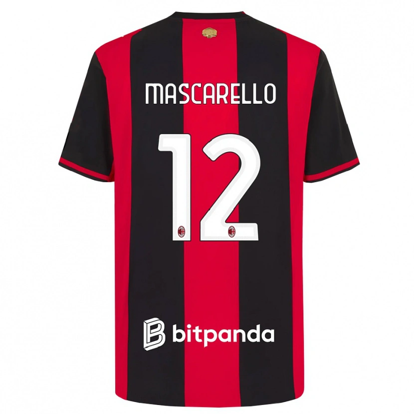 Danxen Dames Marta Mascarello #12 Rood Zwart Wit Thuisshirt Thuistenue 2026/27 T-Shirt