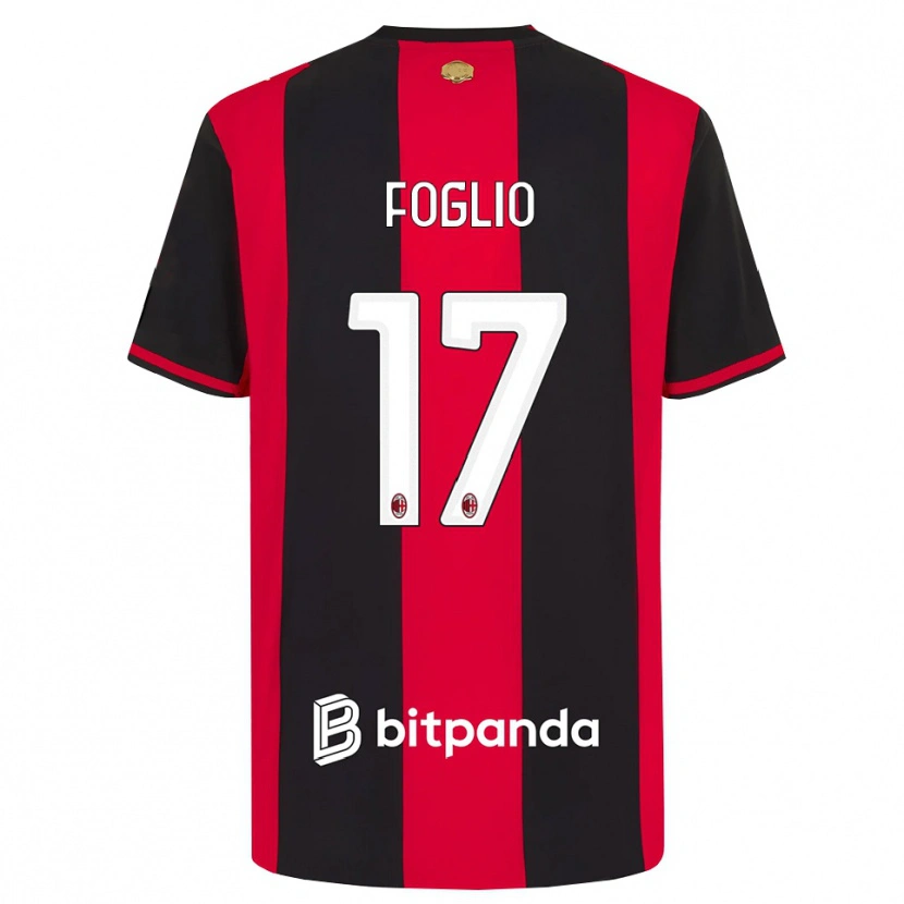 Danxen Dames Christian Foglio #17 Rood Zwart Wit Thuisshirt Thuistenue 2026/27 T-Shirt
