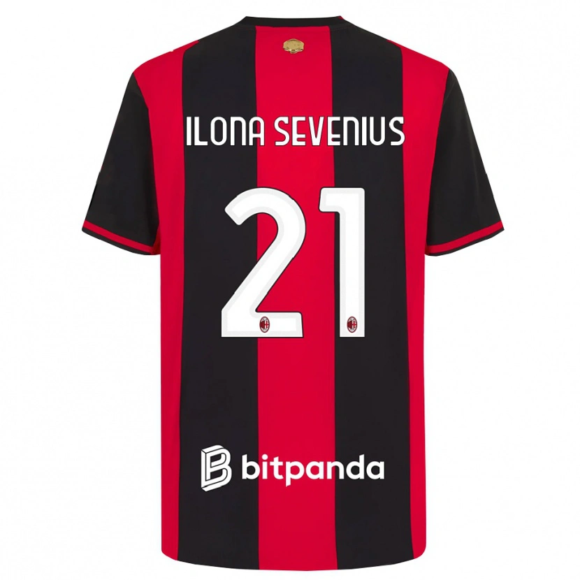 Danxen Dames Oona Ilona Sevenius #21 Rood Zwart Wit Thuisshirt Thuistenue 2026/27 T-Shirt
