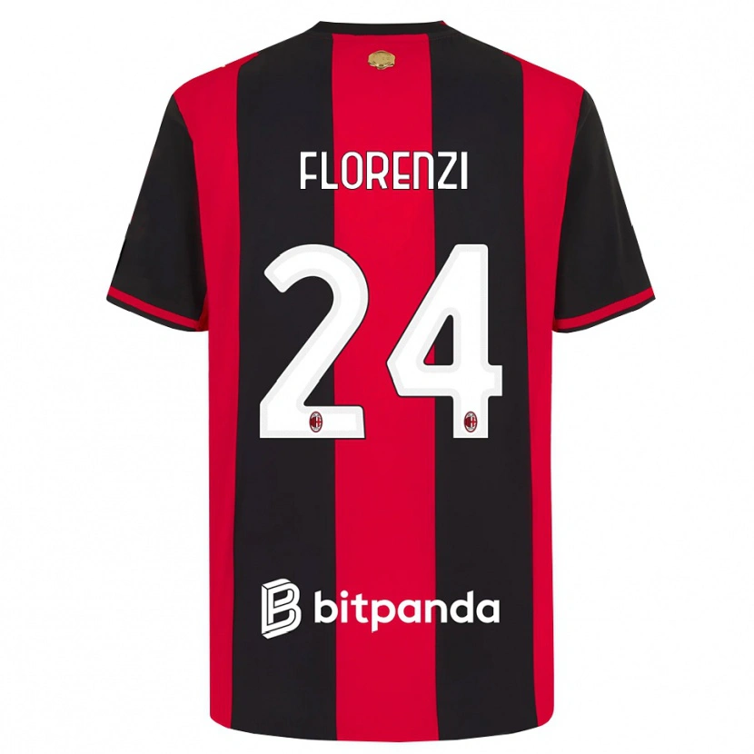 Danxen Dames Alessandro Florenzi #24 Rood Zwart Wit Thuisshirt Thuistenue 2026/27 T-Shirt