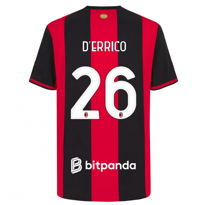 Danxen Dames Leonardo D'errico #26 Rood Zwart Wit Thuisshirt Thuistenue 2026/27 T-Shirt