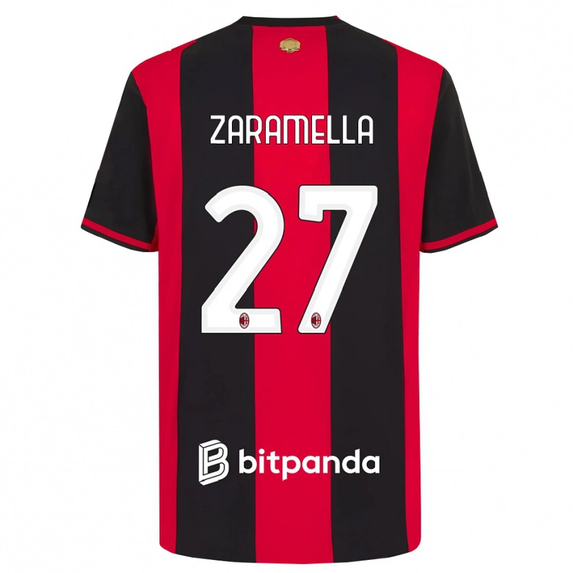 Danxen Dames Mattia Zaramella #27 Rood Zwart Wit Thuisshirt Thuistenue 2026/27 T-Shirt