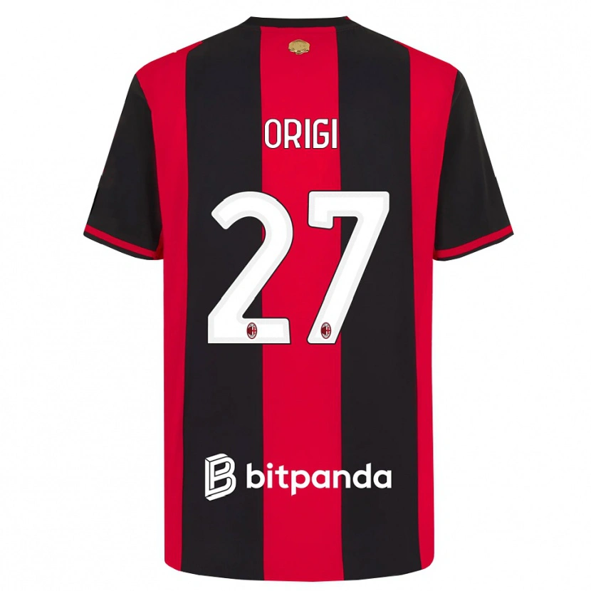 Danxen Dames Divock Origi #27 Rood Zwart Wit Thuisshirt Thuistenue 2026/27 T-Shirt