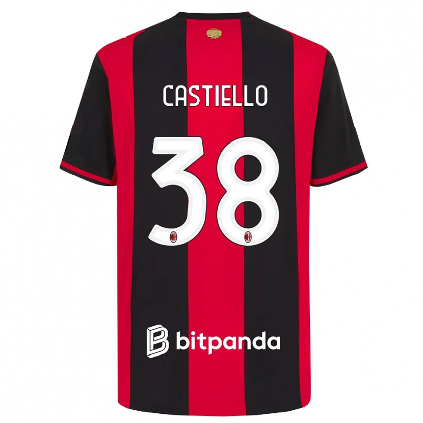 Danxen Dames Alex Castiello #38 Rood Zwart Wit Thuisshirt Thuistenue 2026/27 T-Shirt