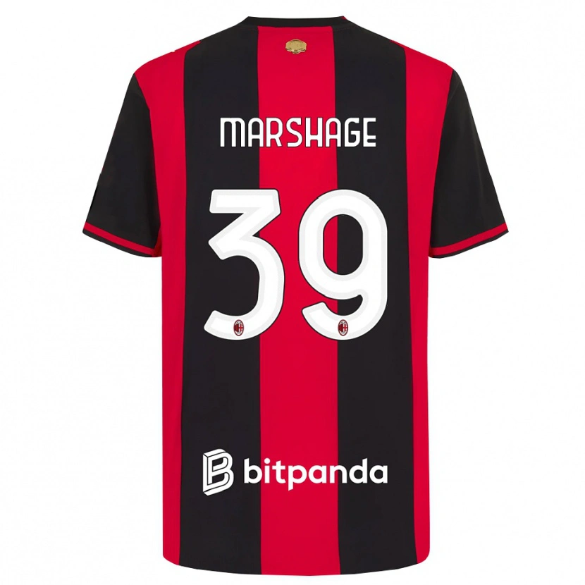 Danxen Dames Wilgot Marshage #39 Rood Zwart Wit Thuisshirt Thuistenue 2026/27 T-Shirt