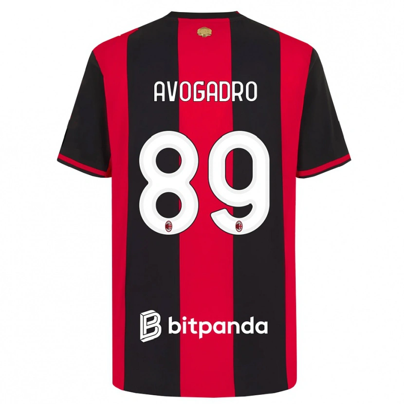 Danxen Dames Pietro Avogadro #89 Rood Zwart Wit Thuisshirt Thuistenue 2026/27 T-Shirt