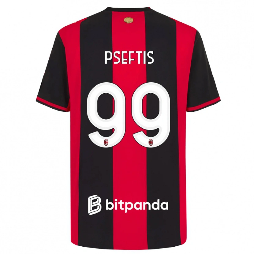 Danxen Dames Fotios Pseftis #99 Rood Zwart Wit Thuisshirt Thuistenue 2026/27 T-Shirt