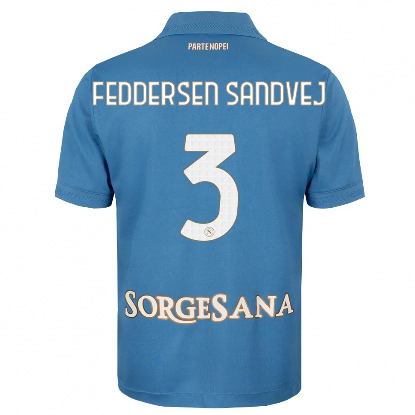 Danxen Dames Cecilie Feddersen Sandvej #3 Haze Blauw Wit Thuisshirt Thuistenue 2026/27 T-Shirt