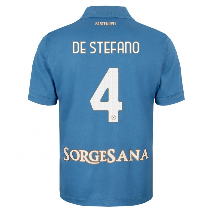 Danxen Dames Francesco De Stefano #4 Haze Blauw Wit Thuisshirt Thuistenue 2026/27 T-Shirt