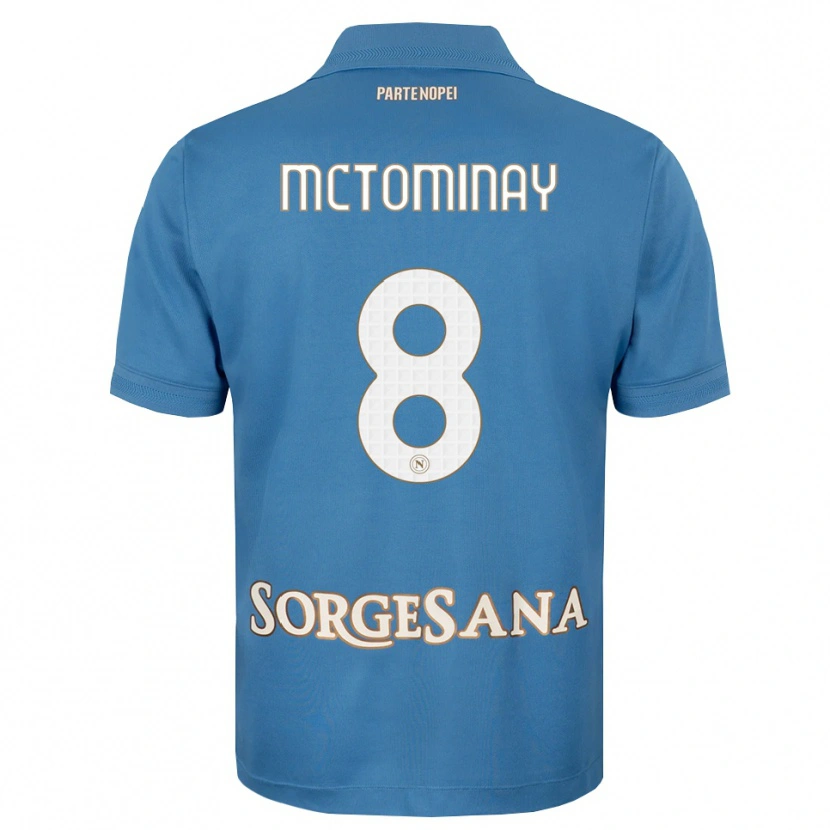 Danxen Dames Scott Mctominay #8 Haze Blauw Wit Thuisshirt Thuistenue 2026/27 T-Shirt