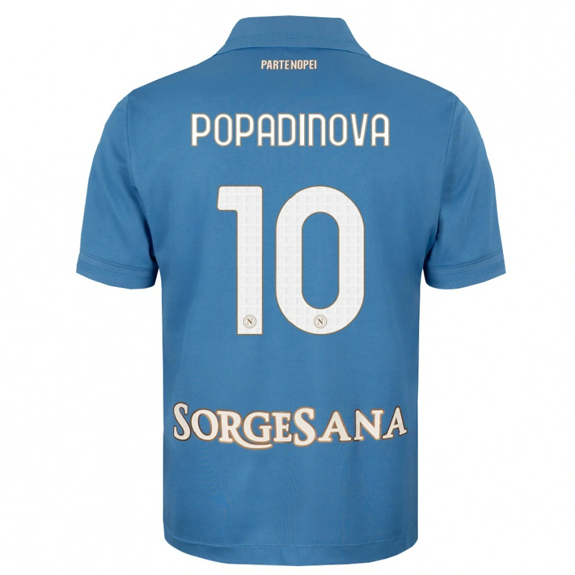 Danxen Dames Evdokiya Popadinova #10 Haze Blauw Wit Thuisshirt Thuistenue 2026/27 T-Shirt