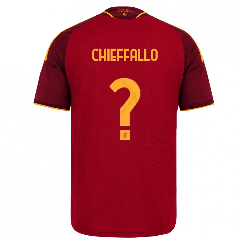 Danxen Dames Niccolò Chieffallo #0 Rood Gouden Geel Thuisshirt Thuistenue 2026/27 T-Shirt
