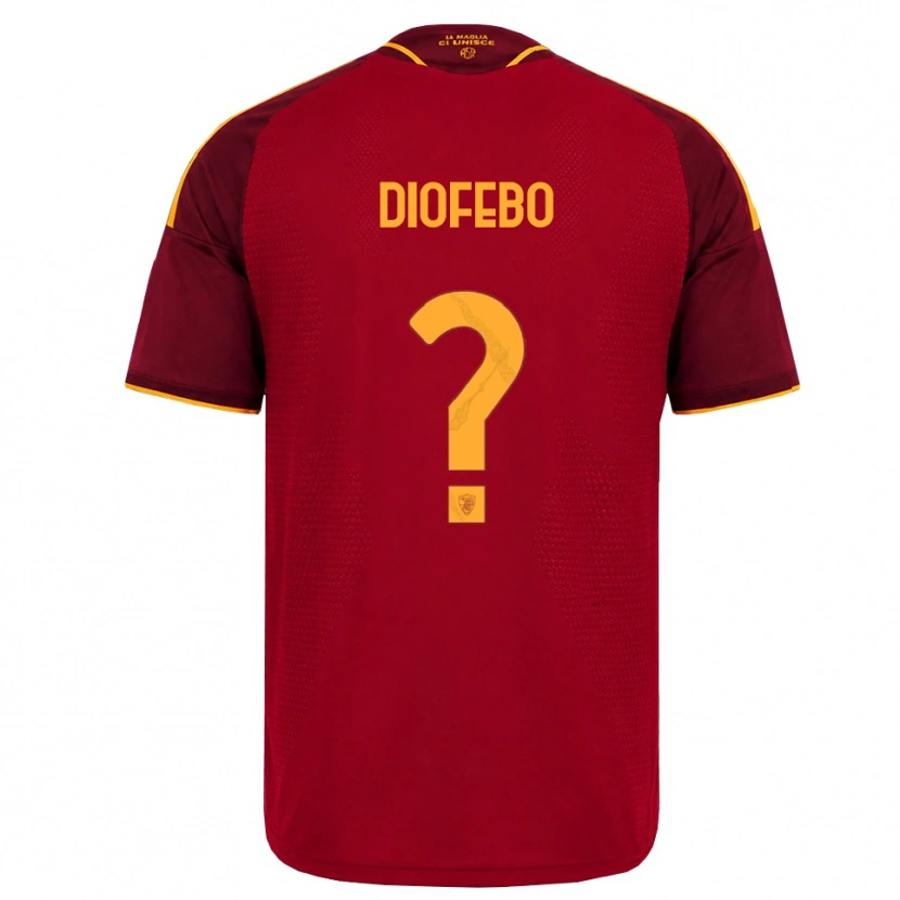 Danxen Dames Enzo Diofebo #0 Rood Gouden Geel Thuisshirt Thuistenue 2026/27 T-Shirt