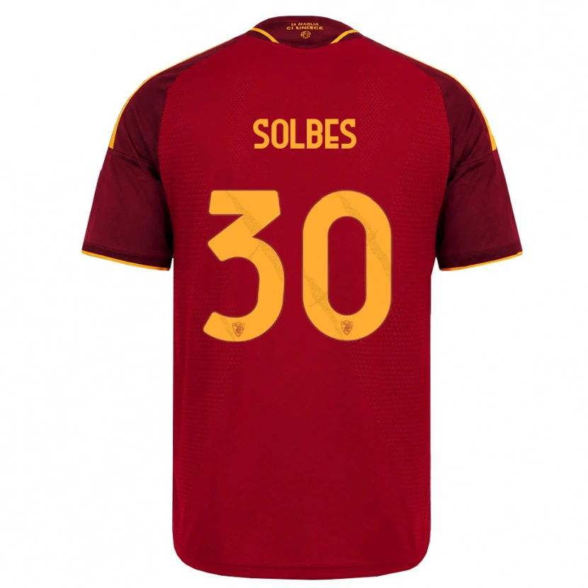 Danxen Dames Ricardo Solbes #30 Rood Gouden Geel Thuisshirt Thuistenue 2026/27 T-Shirt