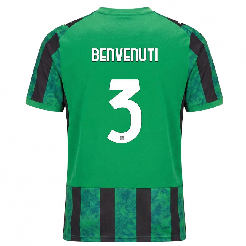 Danxen Dames Tommaso Benvenuti #3 Groen Zwart Wit Thuisshirt Thuistenue 2026/27 T-Shirt