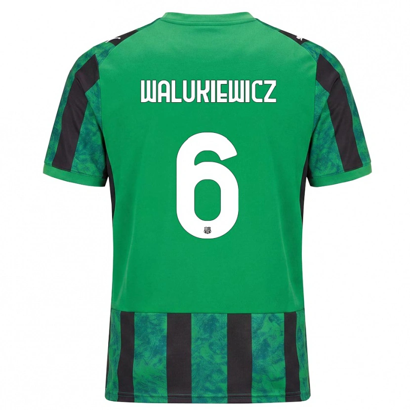 Danxen Dames Sebastian Walukiewicz #6 Groen Zwart Wit Thuisshirt Thuistenue 2026/27 T-Shirt