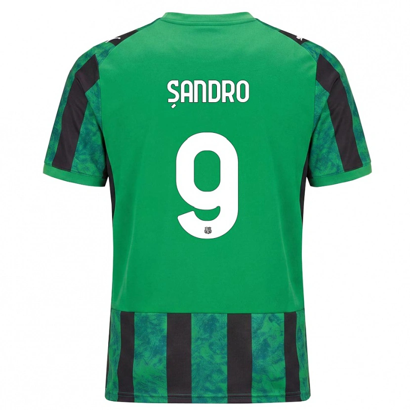 Danxen Dames Denis Șandro #9 Groen Zwart Wit Thuisshirt Thuistenue 2026/27 T-Shirt