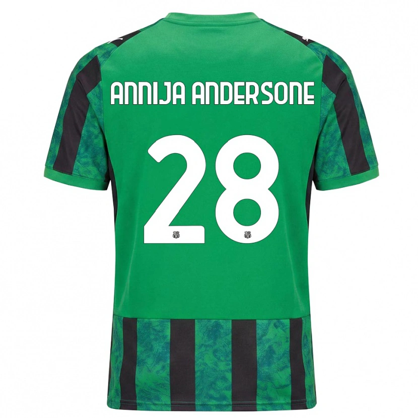 Danxen Dames Gabriela Annija Andersone #28 Groen Zwart Wit Thuisshirt Thuistenue 2026/27 T-Shirt