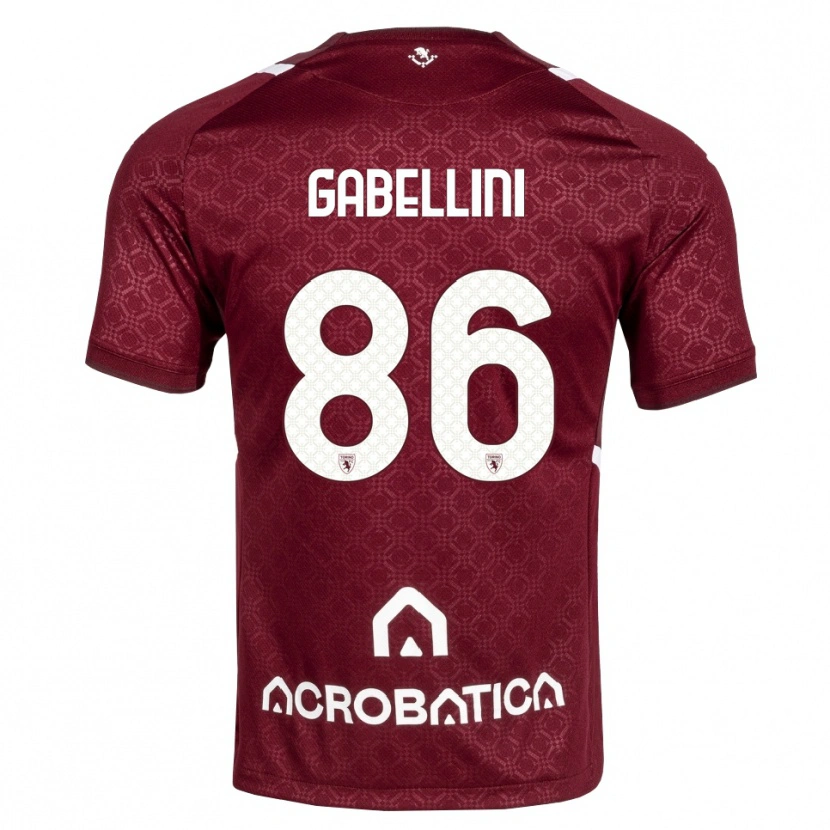 Danxen Dames Tommaso Gabellini #86 Bordeauxrood Wit Thuisshirt Thuistenue 2026/27 T-Shirt
