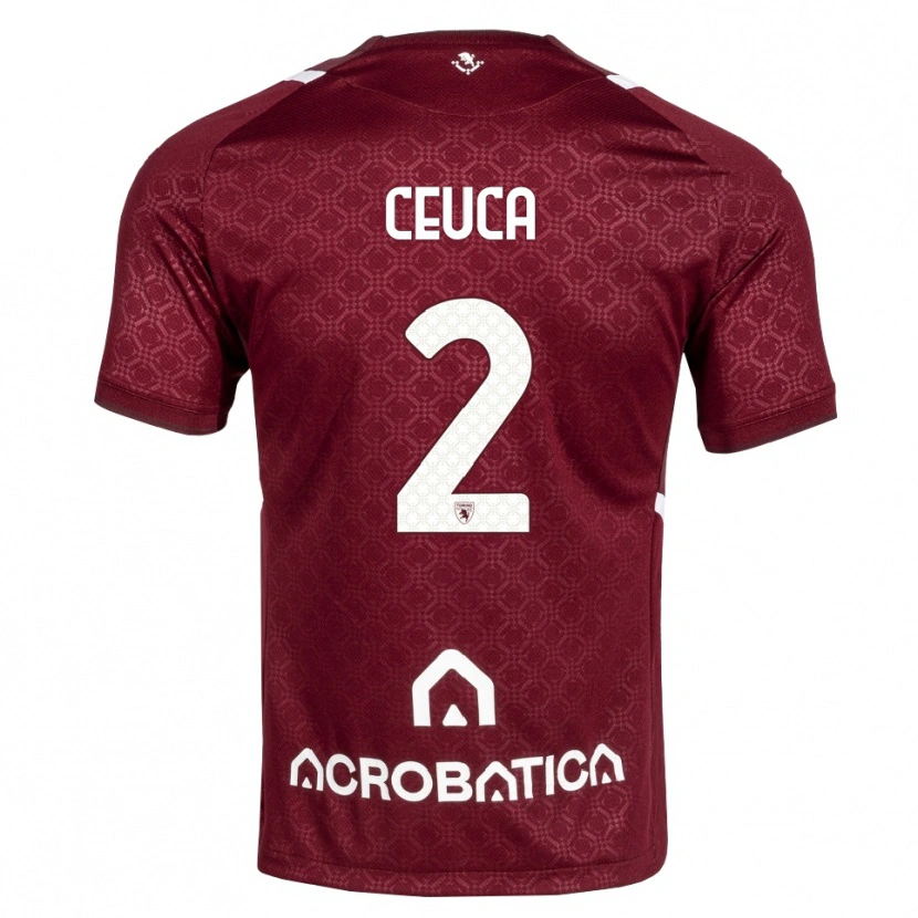Danxen Dames Matei Ceuca #2 Bordeauxrood Wit Thuisshirt Thuistenue 2026/27 T-Shirt
