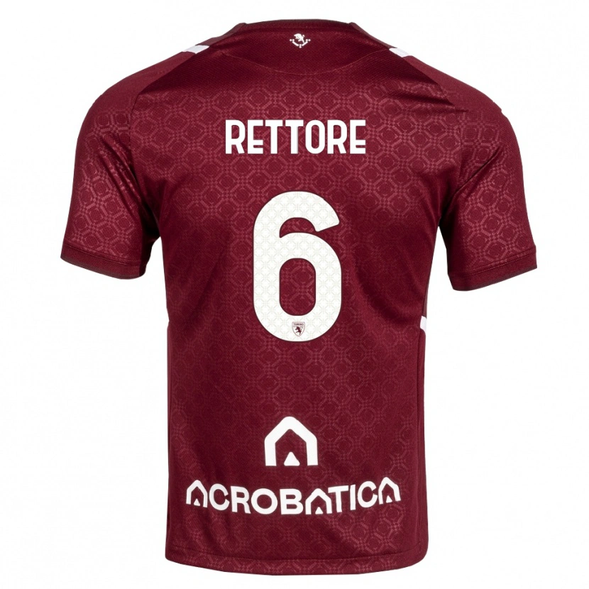 Danxen Dames Mirko Rettore #6 Bordeauxrood Wit Thuisshirt Thuistenue 2026/27 T-Shirt