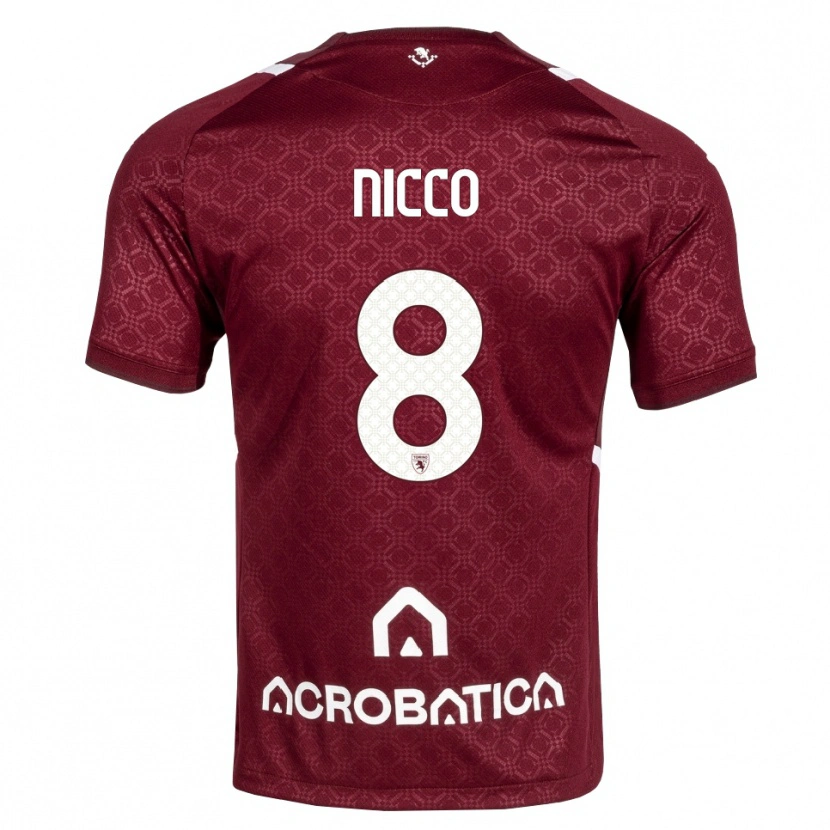Danxen Dames Giada Nicco #8 Bordeauxrood Wit Thuisshirt Thuistenue 2026/27 T-Shirt