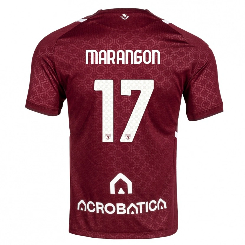 Danxen Dames Riccardo Marangon #17 Bordeauxrood Wit Thuisshirt Thuistenue 2026/27 T-Shirt