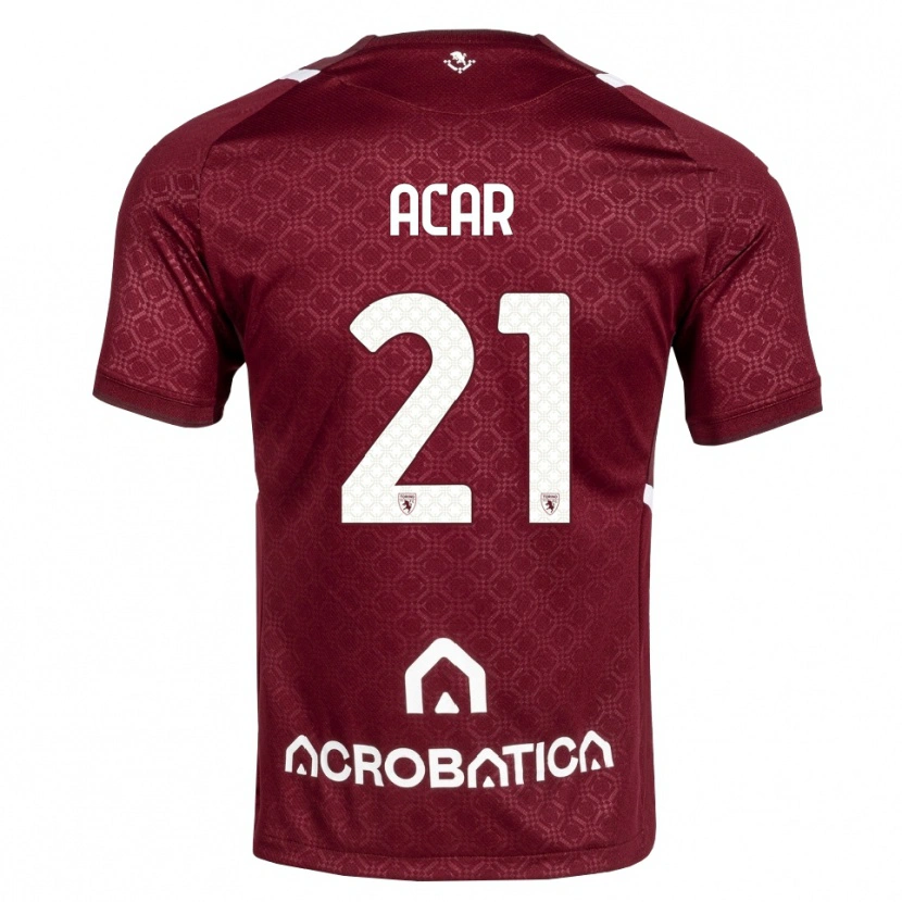 Danxen Dames Emirhan Acar #21 Bordeauxrood Wit Thuisshirt Thuistenue 2026/27 T-Shirt
