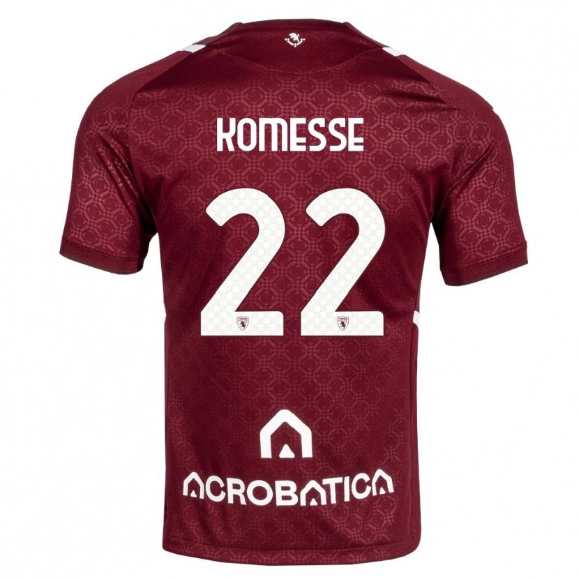Danxen Dames Josias Sabone Komesse #22 Bordeauxrood Wit Thuisshirt Thuistenue 2026/27 T-Shirt