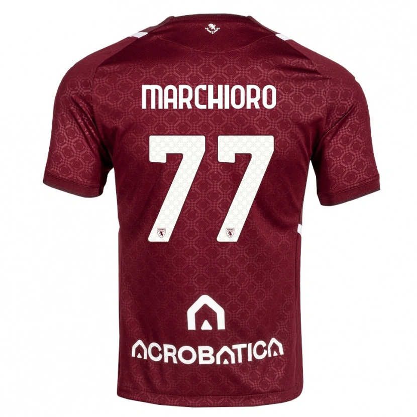 Danxen Dames Raffaele Marchioro #77 Bordeauxrood Wit Thuisshirt Thuistenue 2026/27 T-Shirt