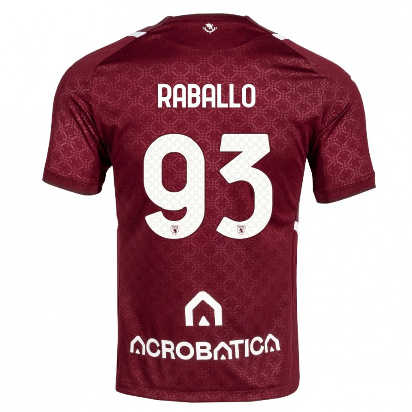 Danxen Dames Alessio Raballo #93 Bordeauxrood Wit Thuisshirt Thuistenue 2026/27 T-Shirt