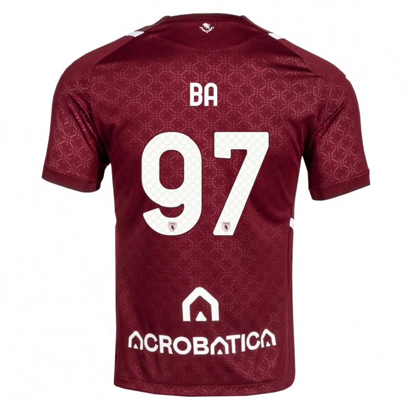 Danxen Dames El-Hadji Ba #97 Bordeauxrood Wit Thuisshirt Thuistenue 2026/27 T-Shirt