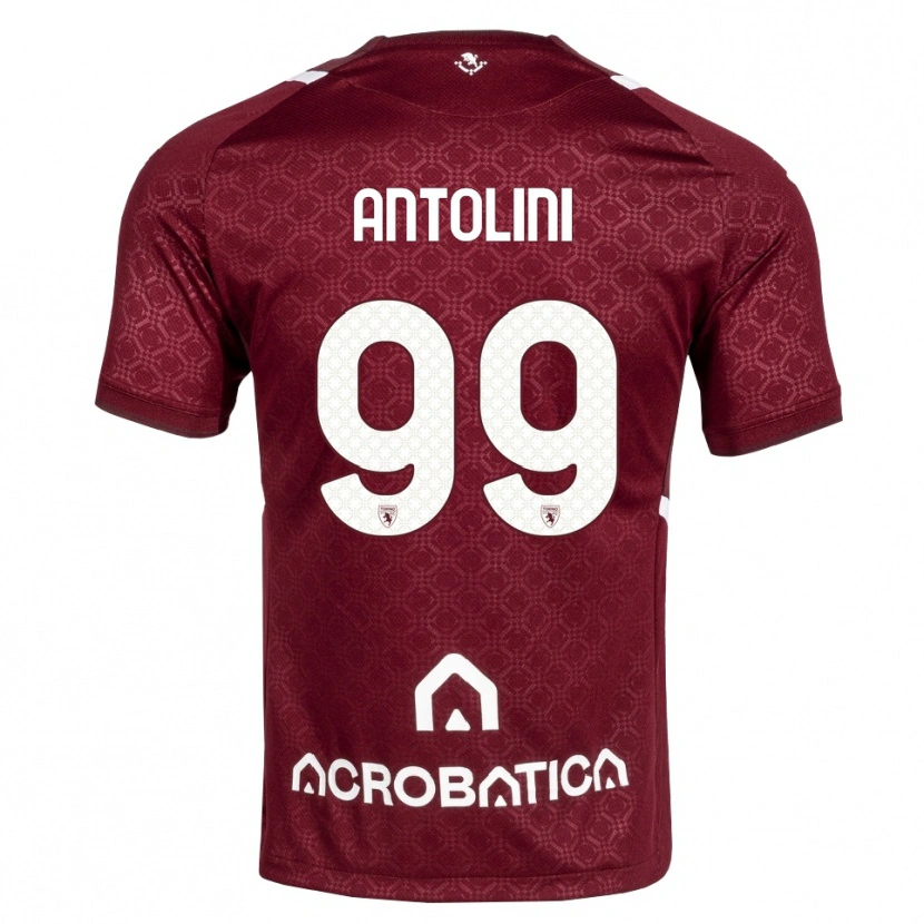 Danxen Dames Jacopo Antolini #99 Bordeauxrood Wit Thuisshirt Thuistenue 2026/27 T-Shirt