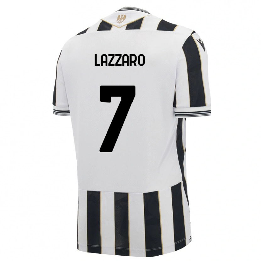 Danxen Dames Davide Lazzaro #7 Zwart Wit Roze Thuisshirt Thuistenue 2026/27 T-Shirt