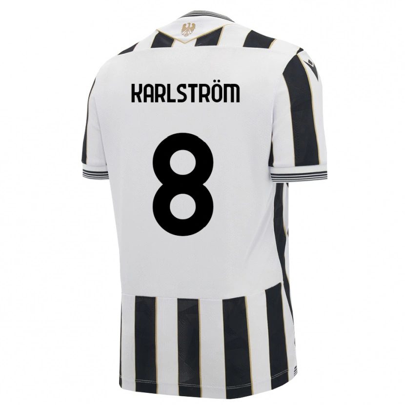 Danxen Dames Jesper Karlström #8 Zwart Wit Roze Thuisshirt Thuistenue 2026/27 T-Shirt