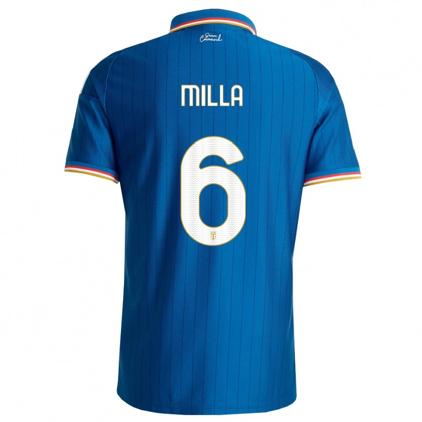 Danxen Dames Luis Milla #6 Blauw Wit Rood Thuisshirt Thuistenue 2026/27 T-Shirt