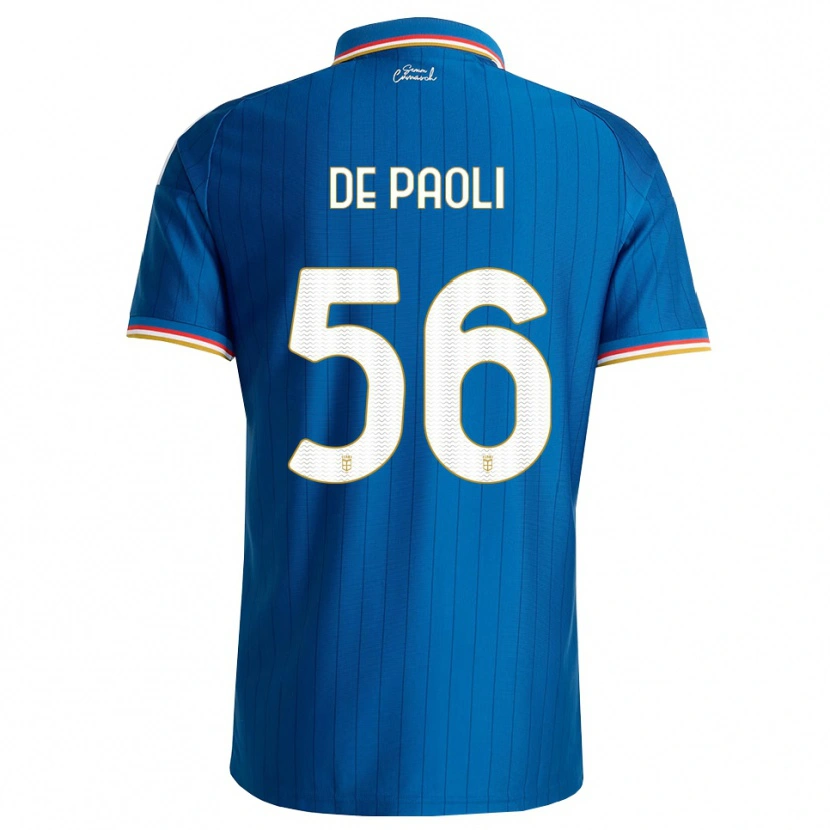 Danxen Dames Cristiano De Paoli #56 Blauw Wit Rood Thuisshirt Thuistenue 2026/27 T-Shirt